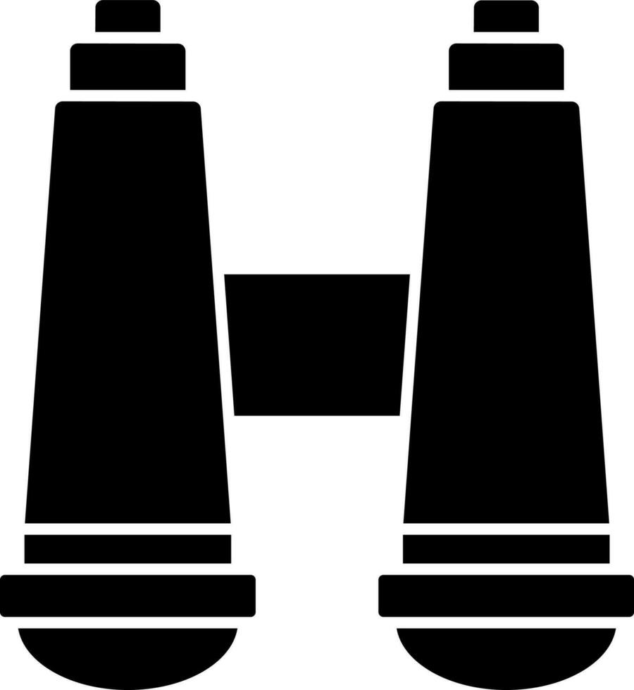 Black binoculars on white background. vector