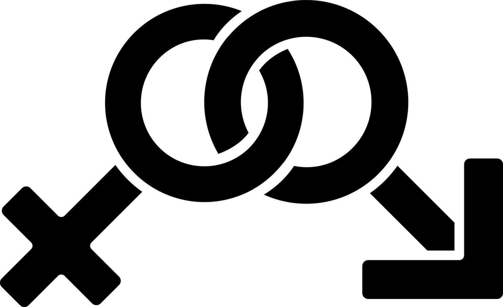 negro y blanco ilustración de sexo icono. vector