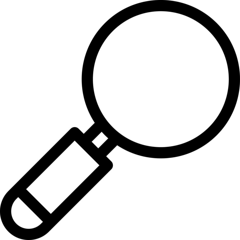 Isolated magnifying loupe flat icon. vector