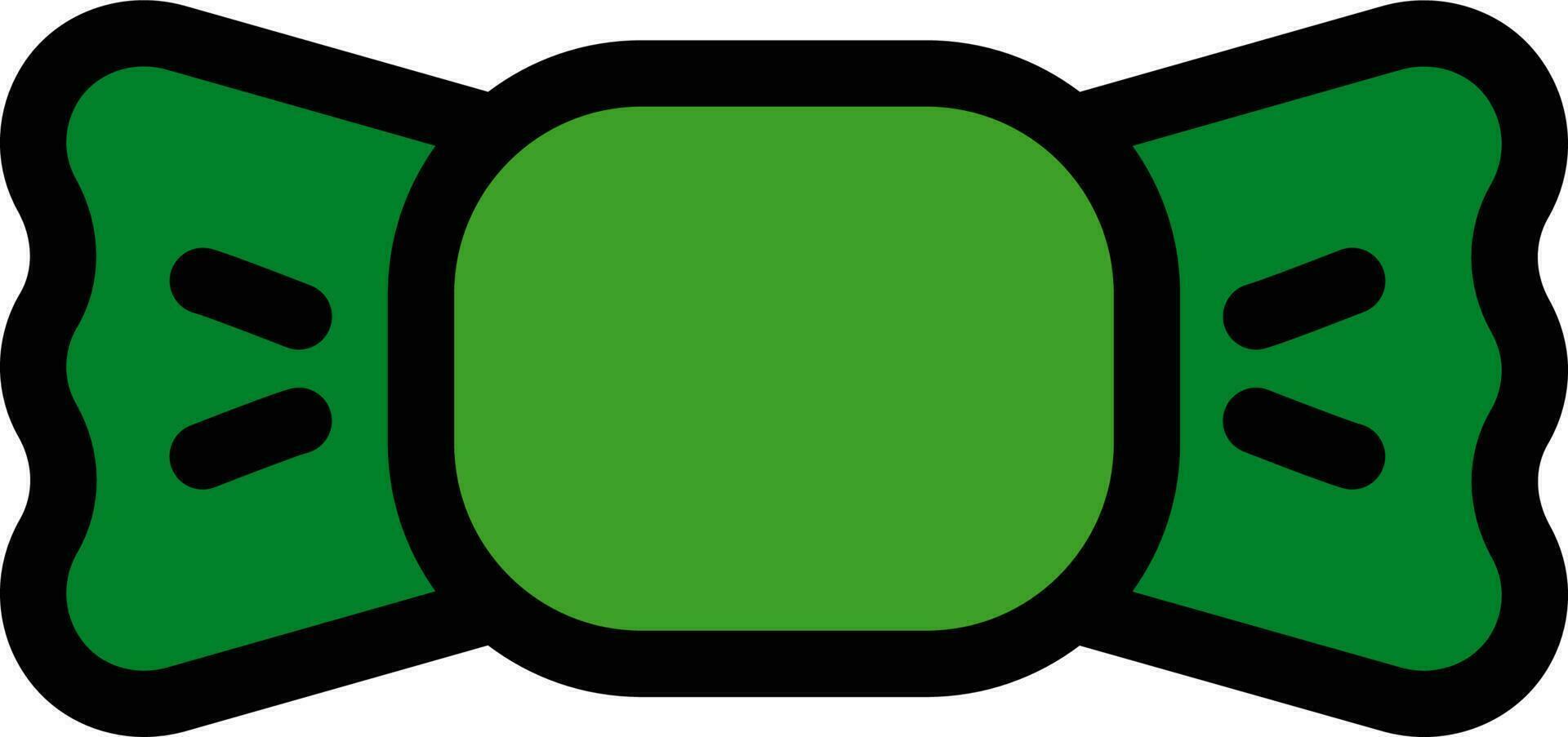 Bow Tie icon in green and black color. vector