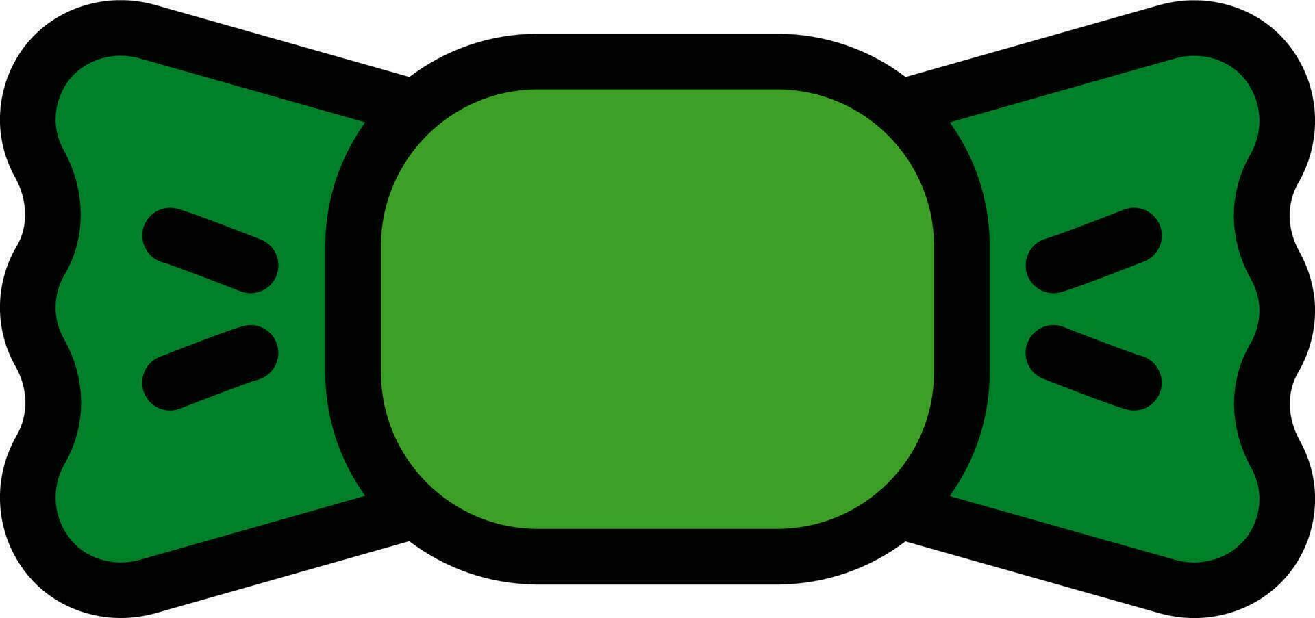 arco Corbata icono en verde y negro color. vector