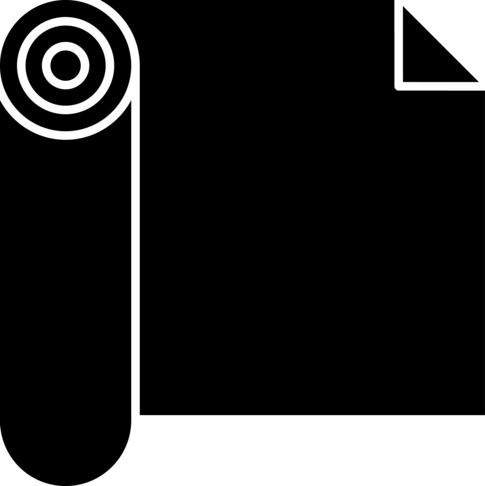 Wrapping paper roll icon in glyph style. vector