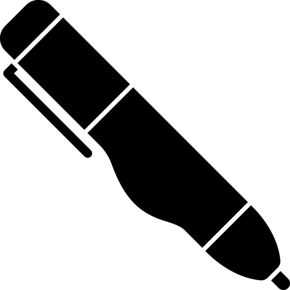 Eraser pen concept icon in glyph style. vector