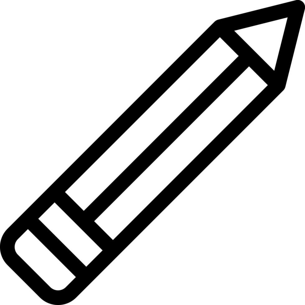 Isolated pencil icon in line art. vector