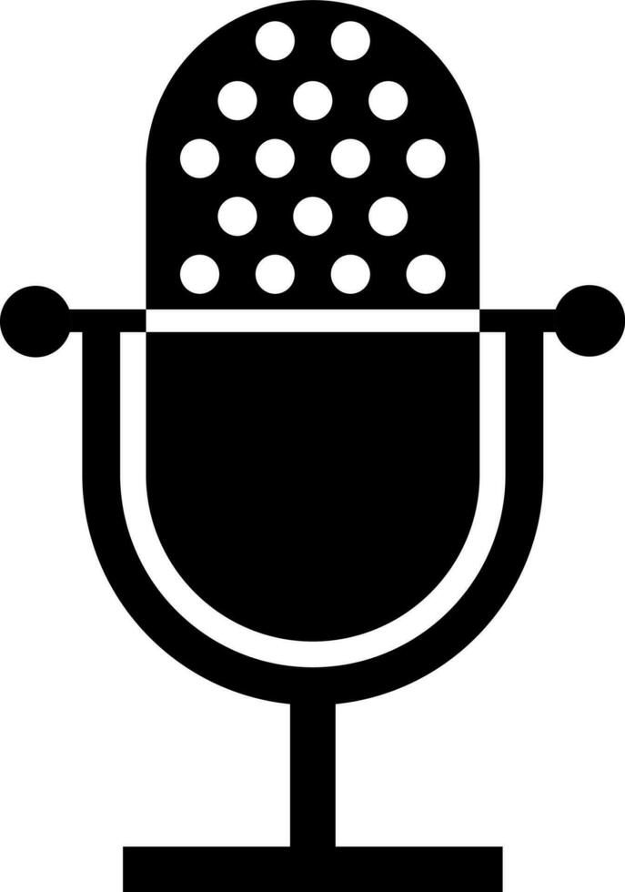 Microphone icon in glyph  style. vector