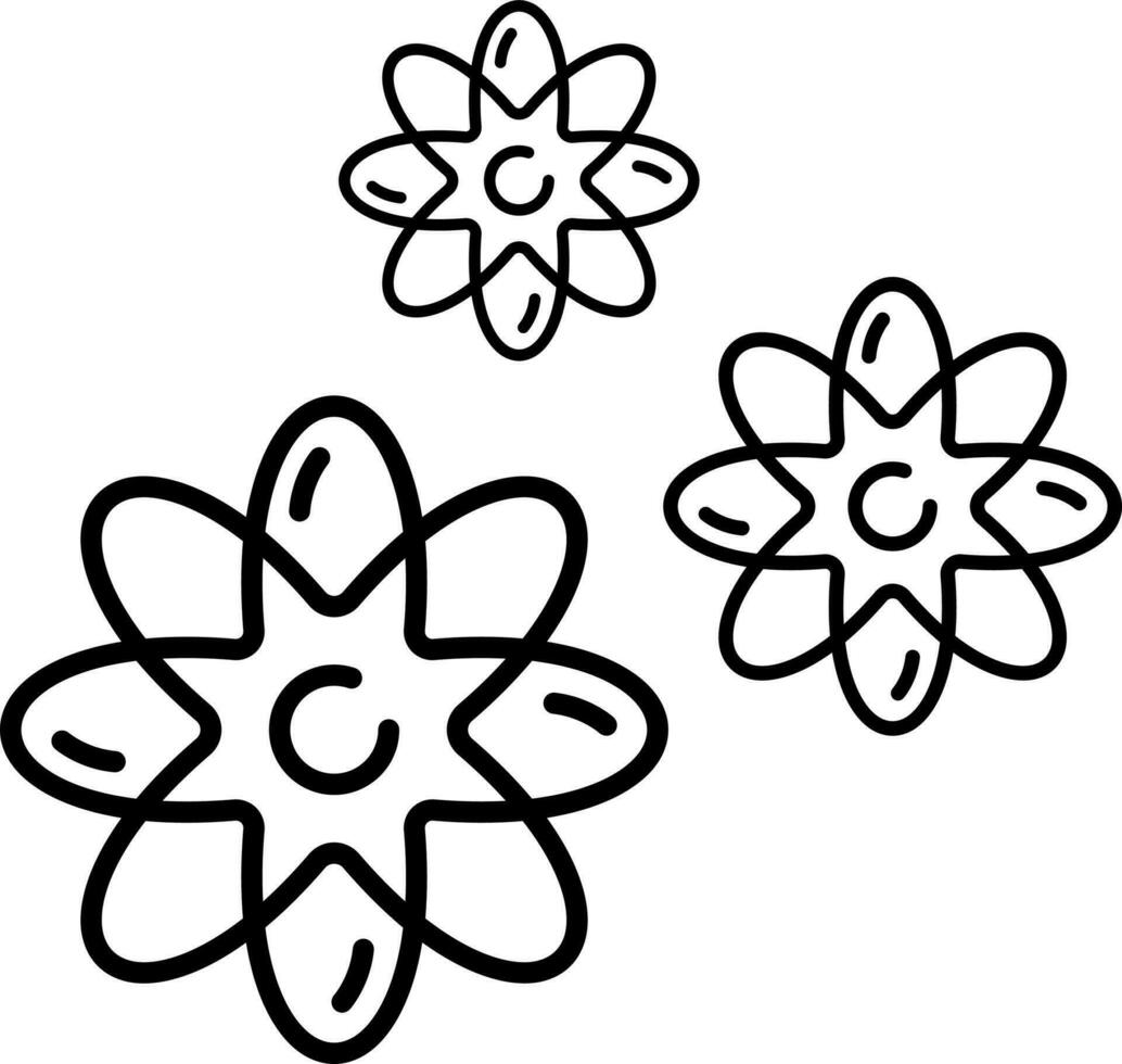 línea Arte ilustración de flores icono. vector