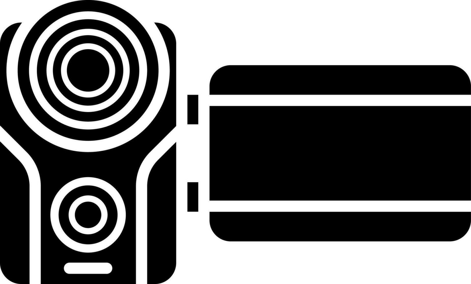 Video camera icon in glyph style. vector