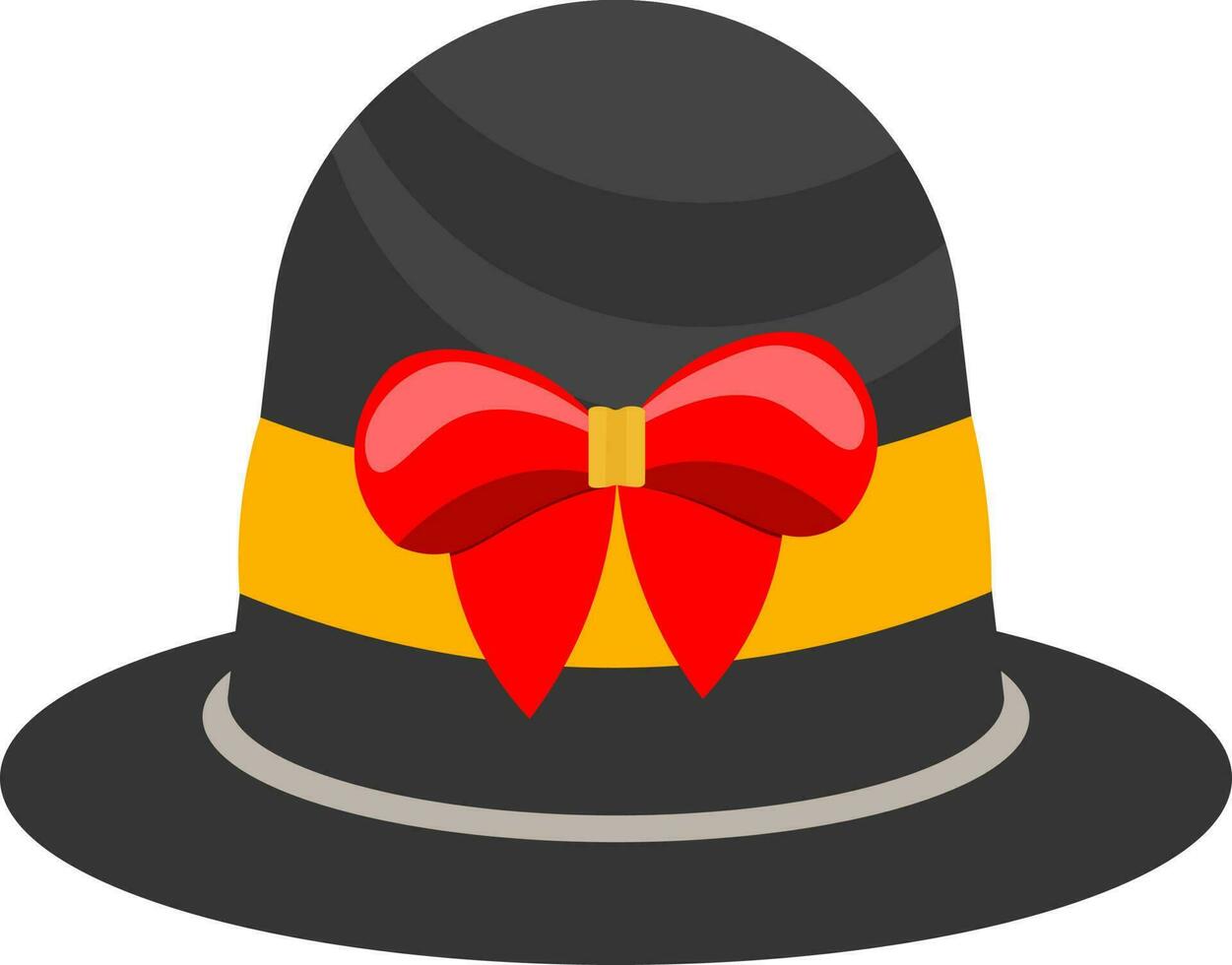 mujer sombrero icono en negro y rojo color. vector