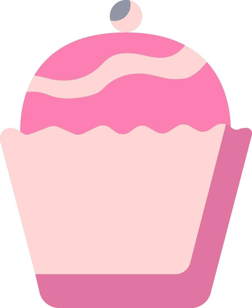 Cupcake icon or symbol in pink color. vector