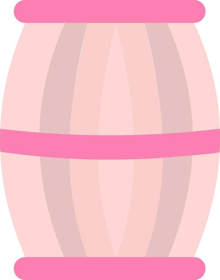 Flat style barrel icon in pink color. vector
