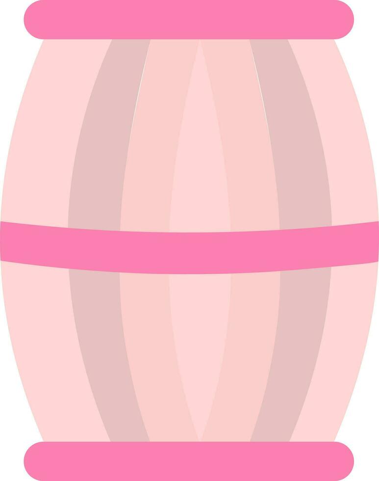 Flat style barrel icon in pink color. vector