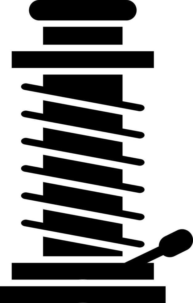 Illustration of ship sprocket icon in flat style. vector