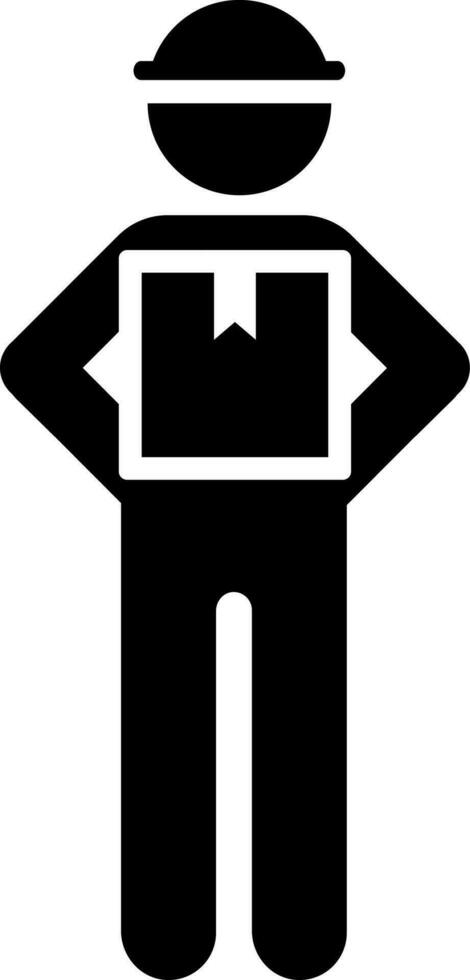 glyph illustration of sailor icon. vector