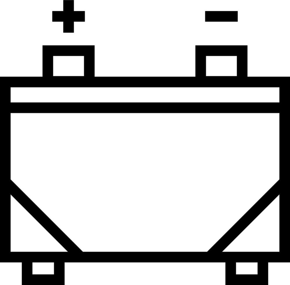 Flat illustration of battery icon or symbol. vector