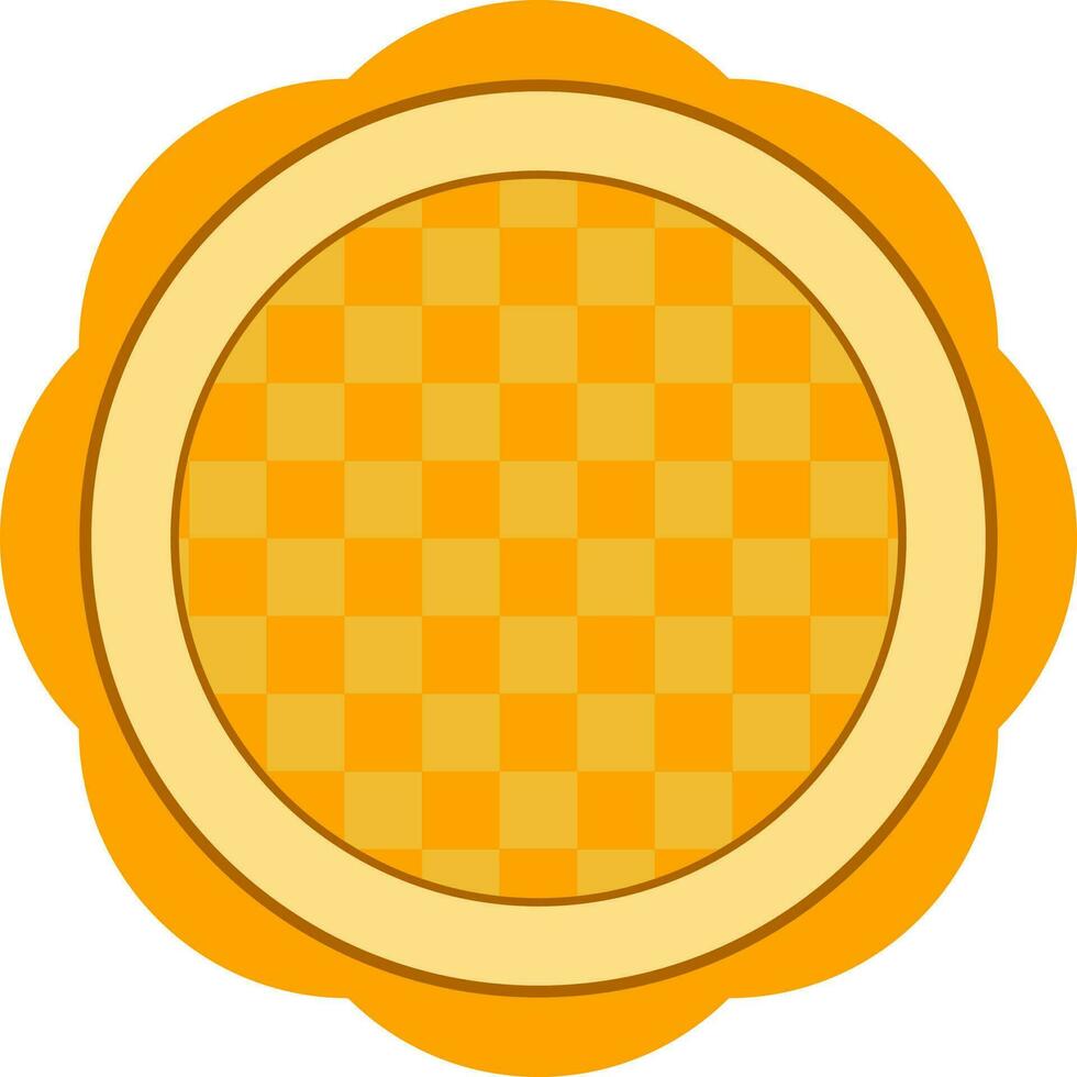 Flat style pie icon in orange color. vector