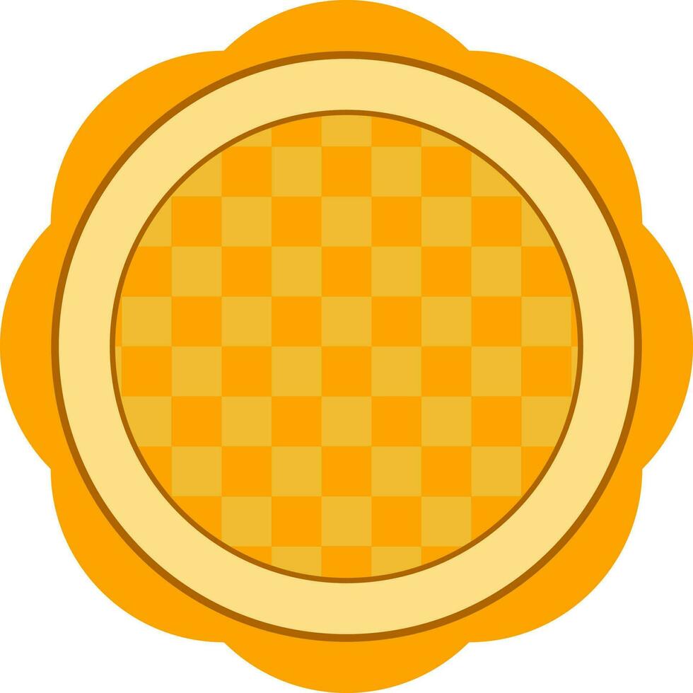 plano estilo tarta icono en naranja color. vector