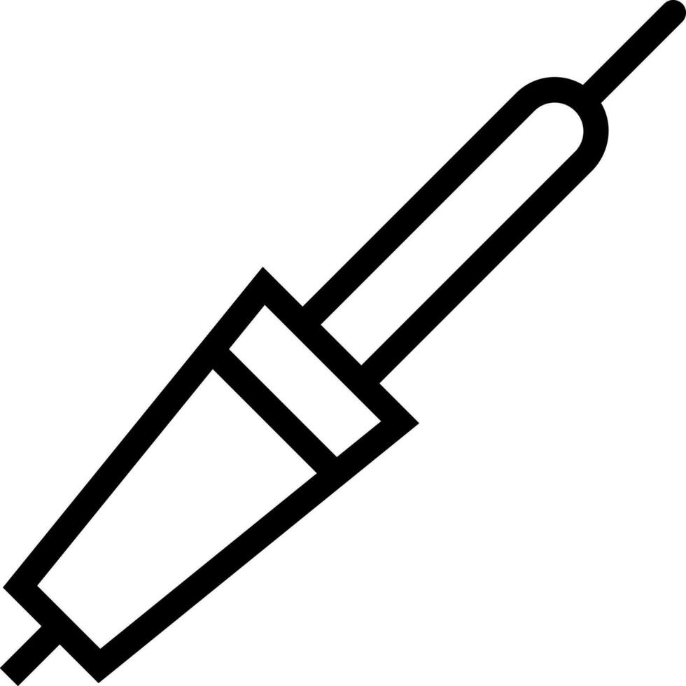 Isolated soldering iron flat icon. vector