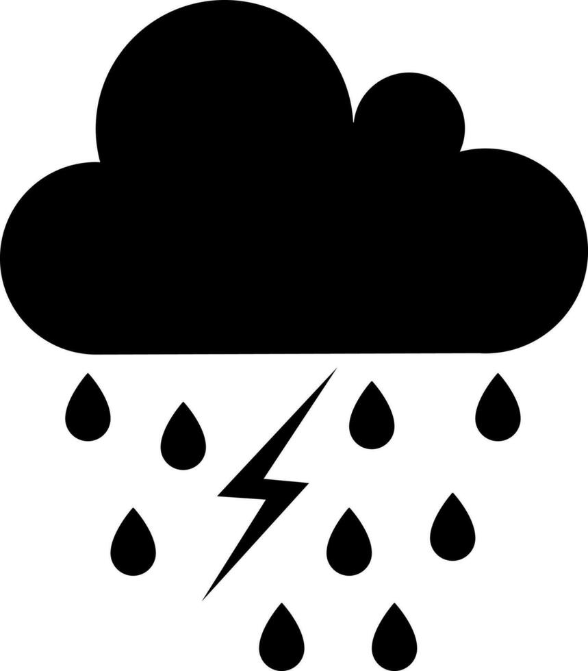 plano ilustración de tormenta icono. vector