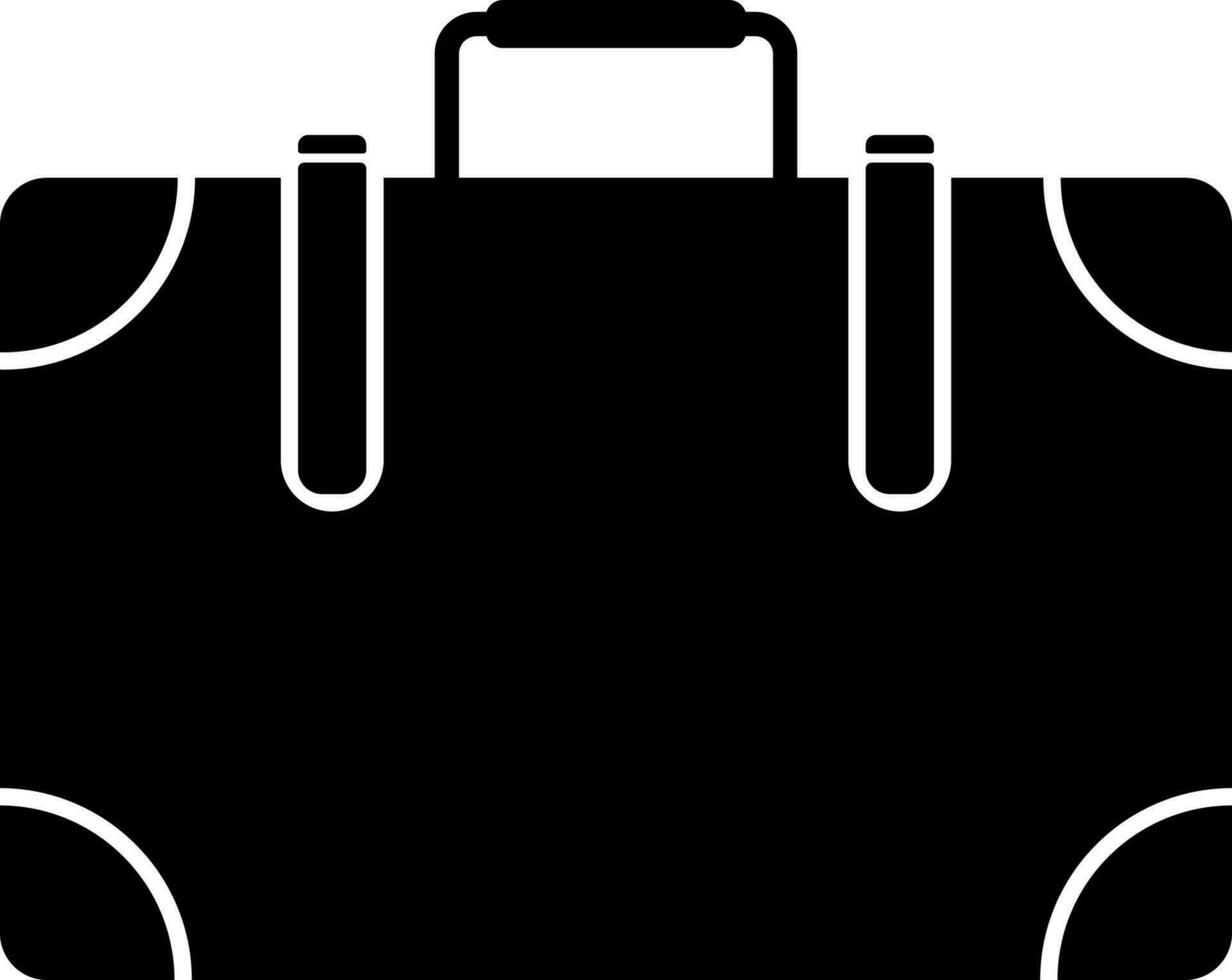 Briefcase icon in glyph style. vector