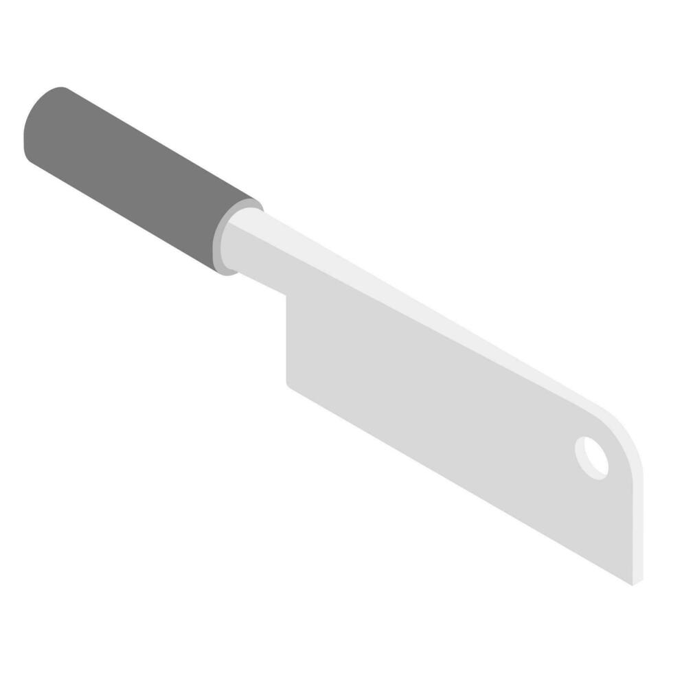 Isometric knife icon in 3d style. vector