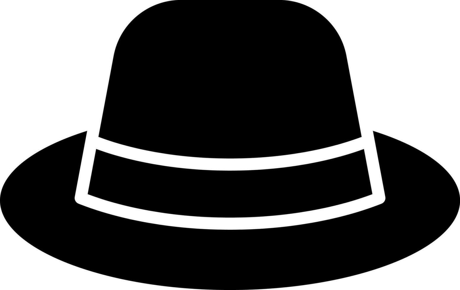 aislado cámping sombrero icono en glifo estilo. vector