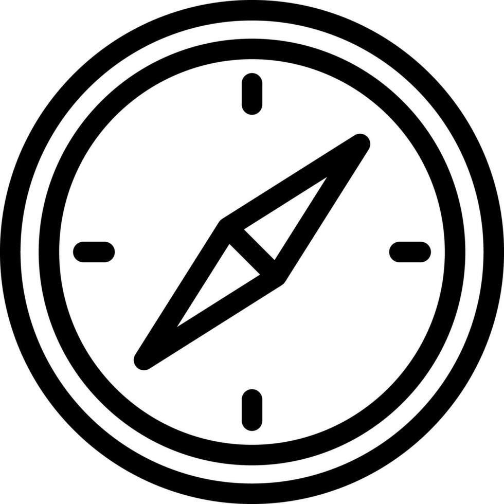 Compass icon or symbol in line art. vector