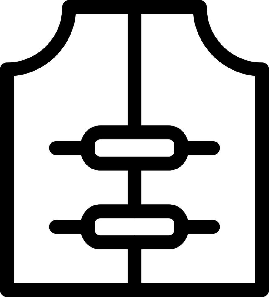Line art illustration of safety vest icon. vector