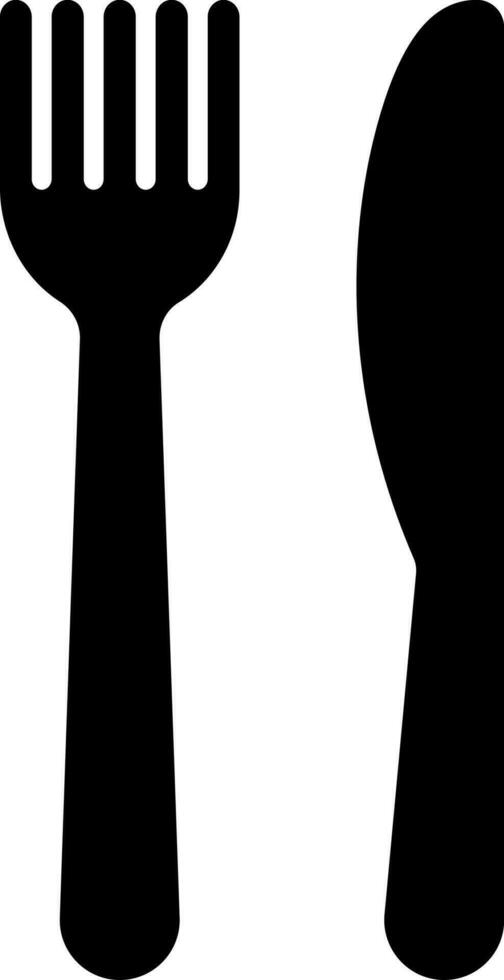 Fork and spoon, hotel concept icon or symbol. vector
