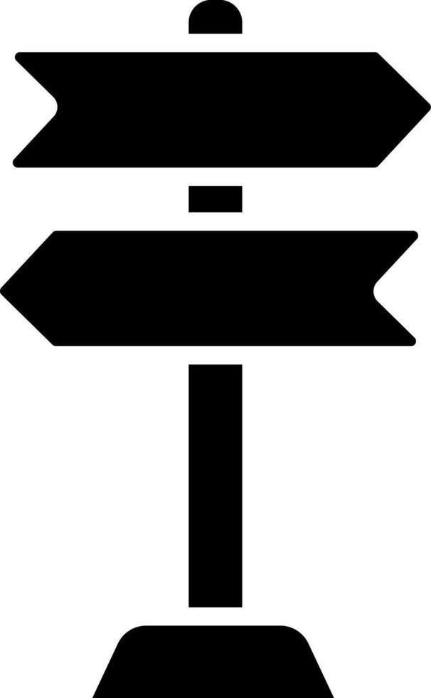 Direction signal icon in glyph style. vector