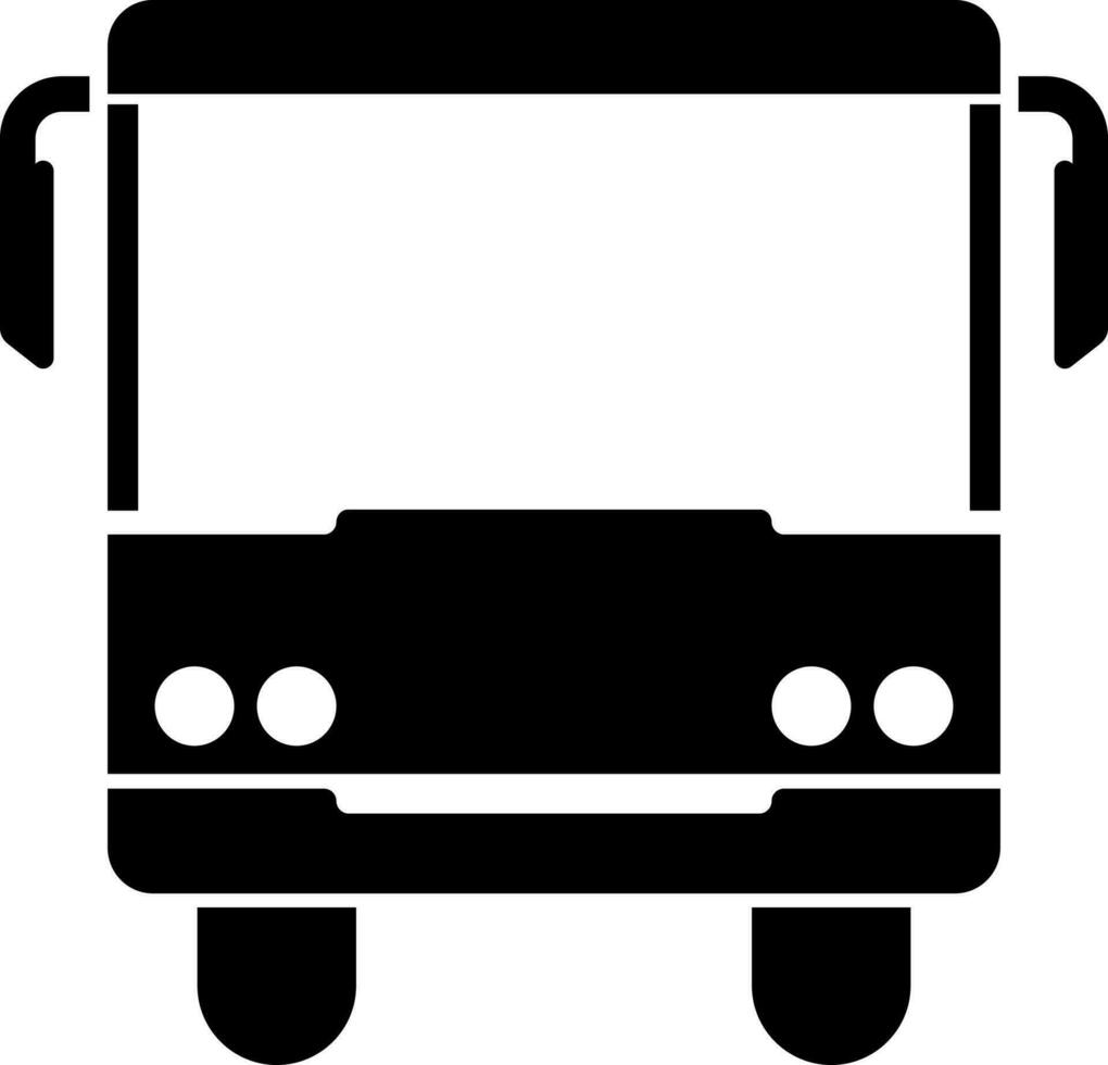 Bus icon in glyph style. vector