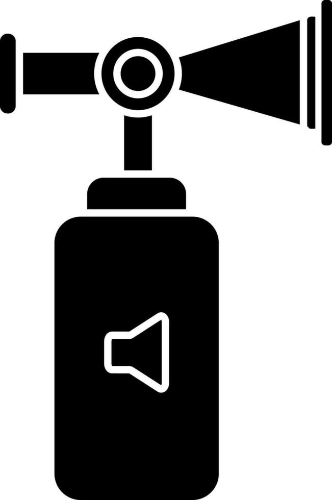 Illustration of air horn in Black and White color. vector