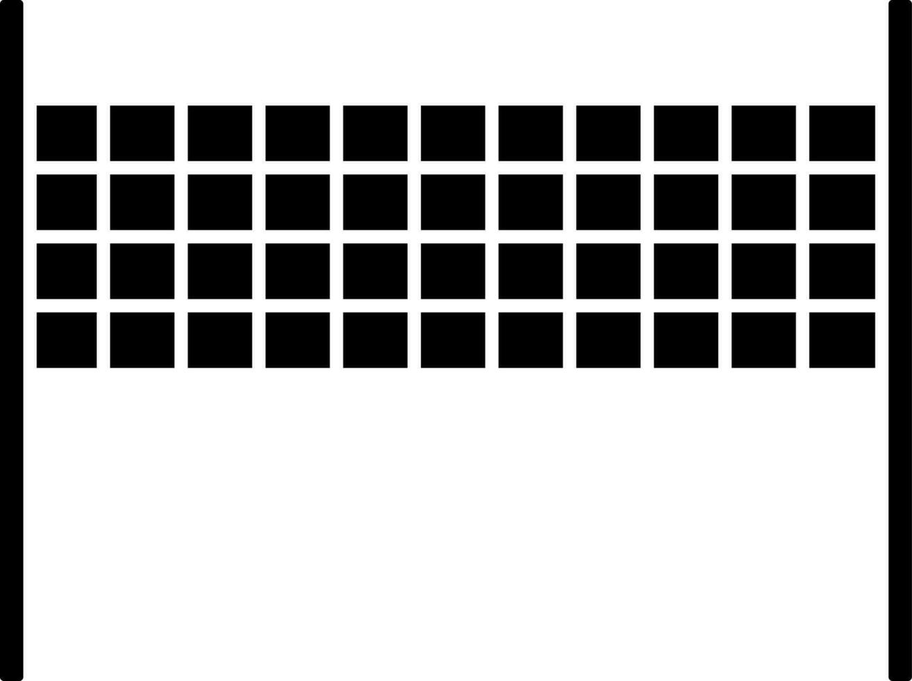Black and white volleyball net. vector