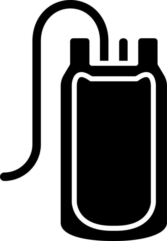 Wrong blood transfusion icon in Black and White color. vector