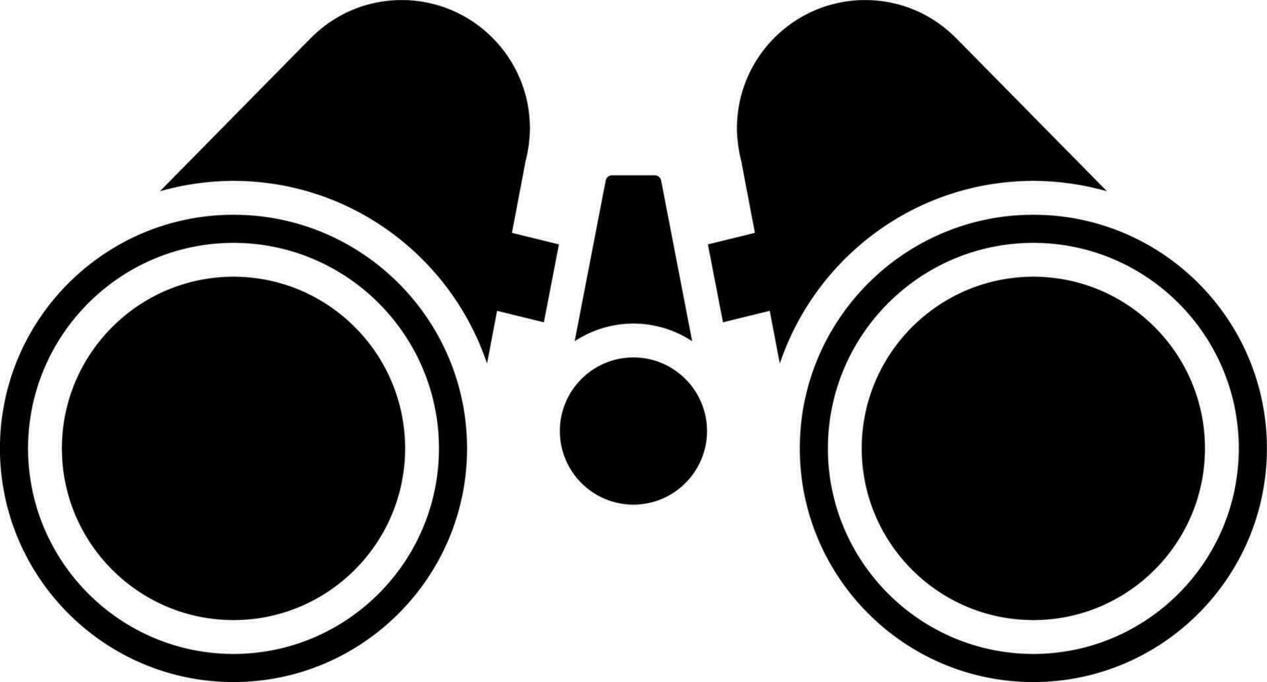 Vector illustration of binoculars flat icon.