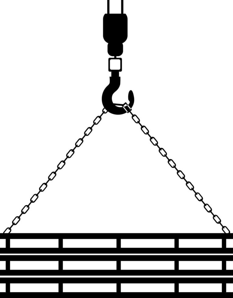 Illustration of Crane Hook. vector