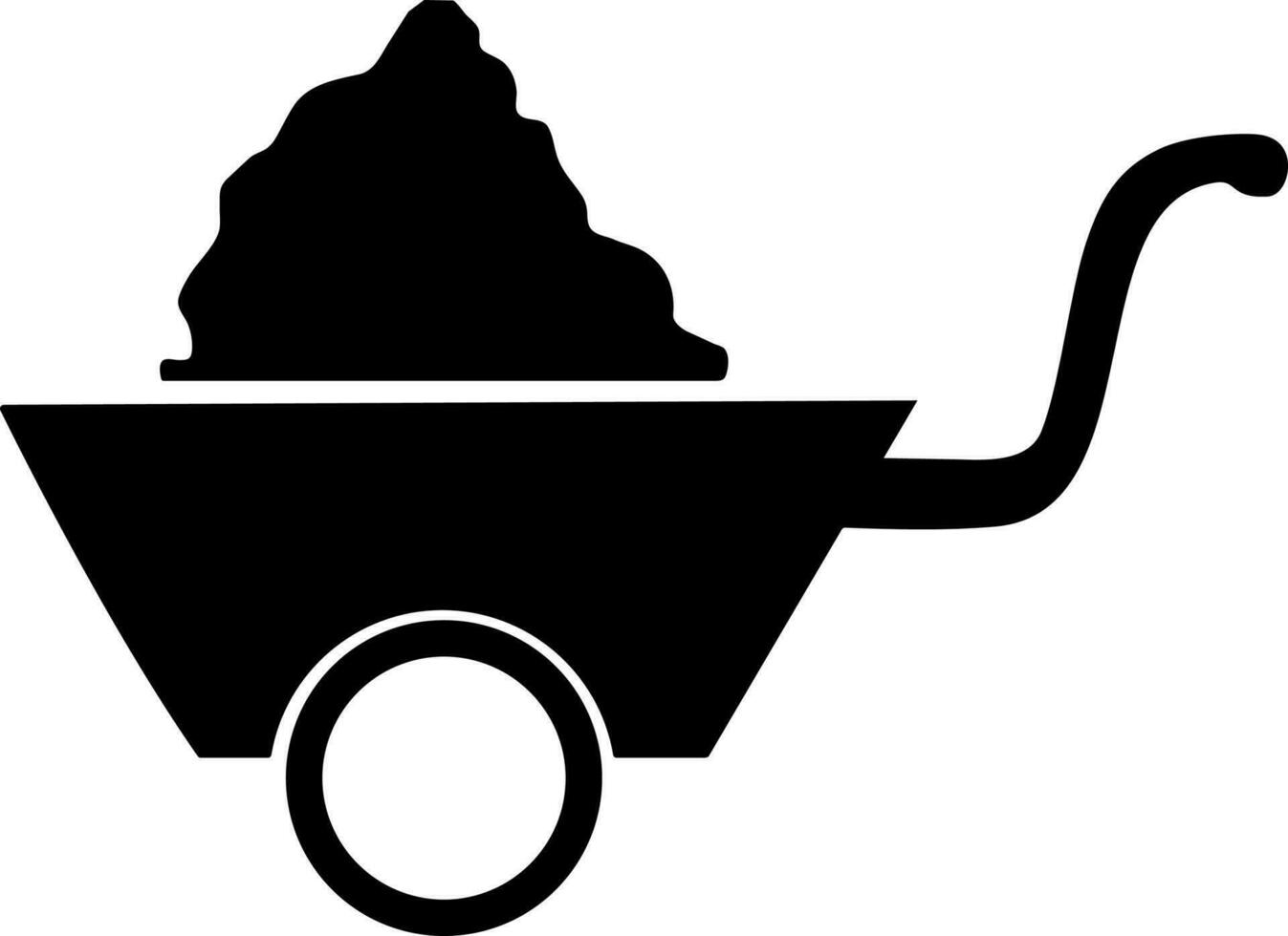 Flat illustration of Wheelbarrow. vector