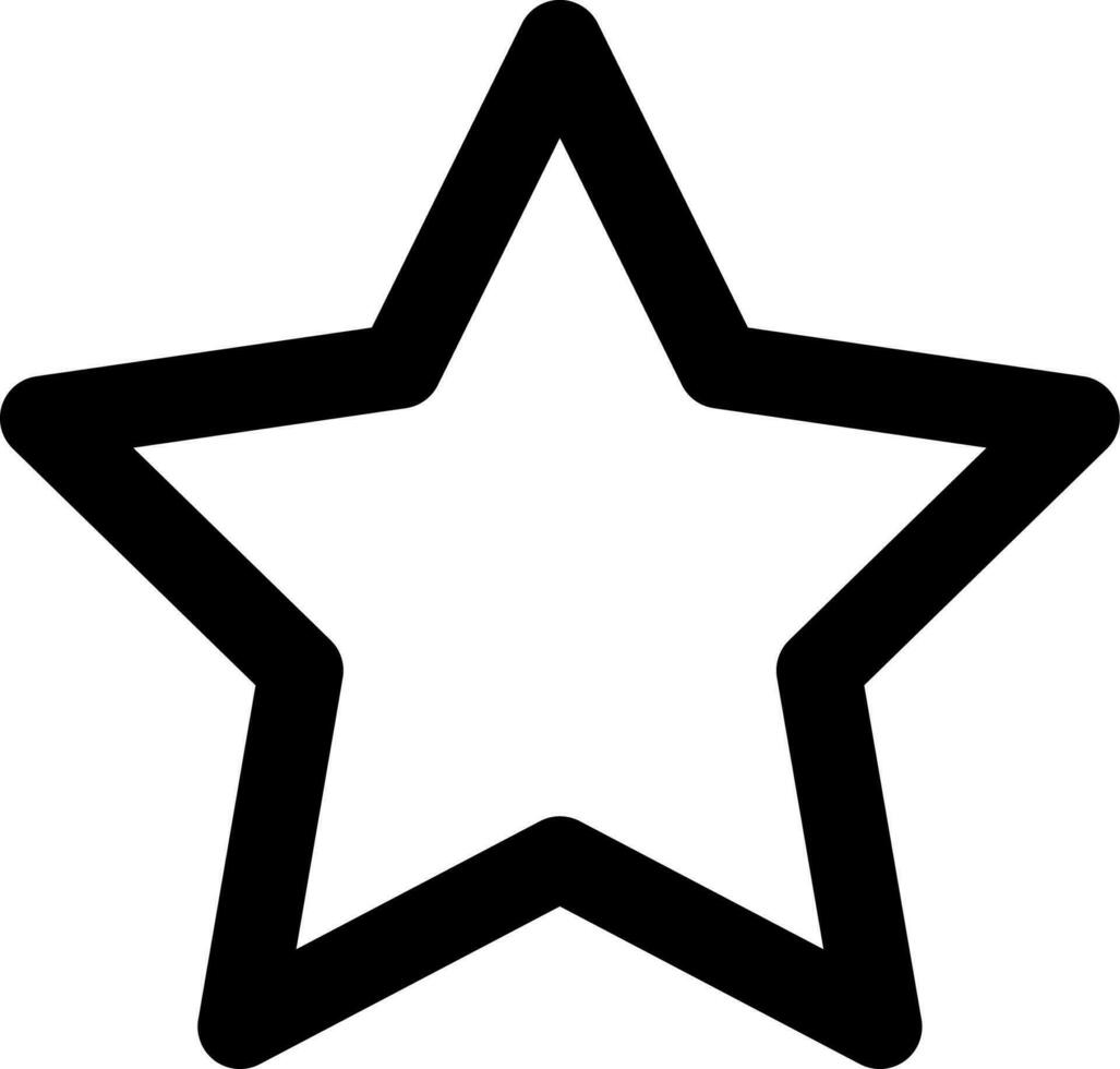 Star or favorite icon in line art. vector