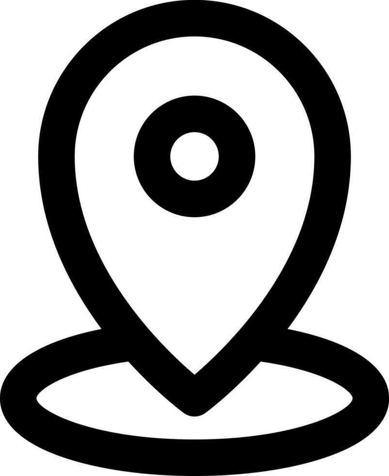 Navigation pin icon in flat style. vector