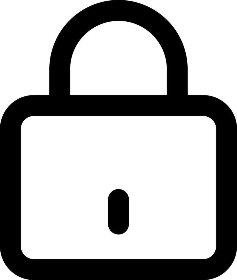 Illustration of padlock icon in flat style. vector