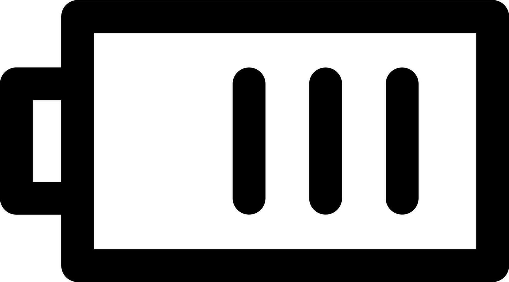 Flat illustration of battery icon or symbol. vector