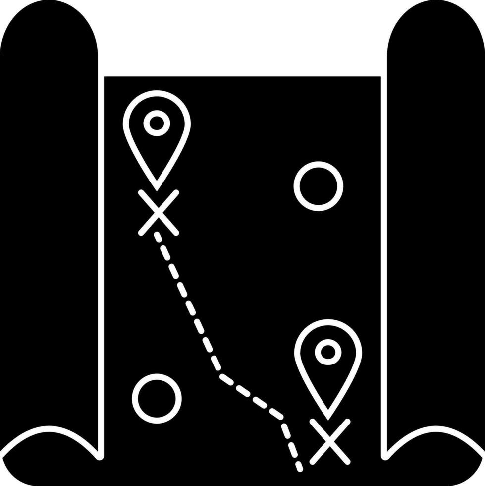 Vector sign or symbol of map.