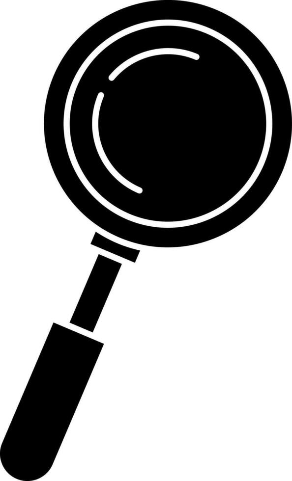Vector illustration of a magnifying glass in flat style.