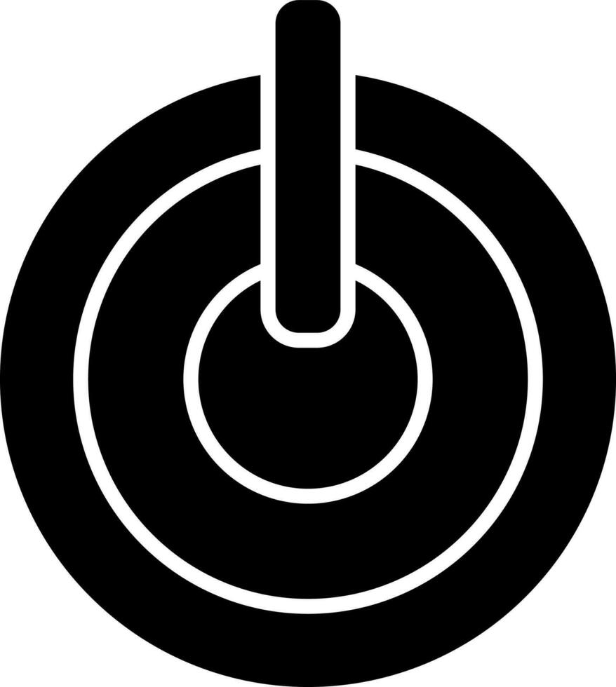 Isolated power button icon or symbol. vector