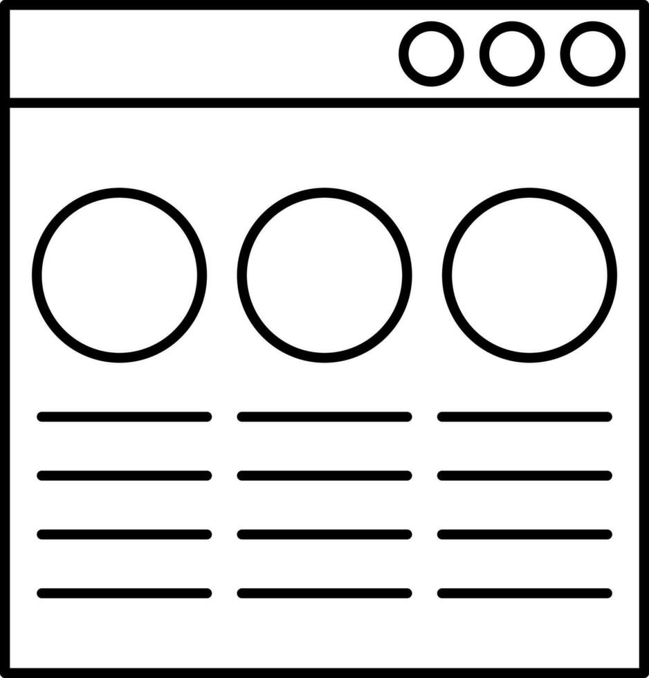 Multiple online profiles icon in line art. vector