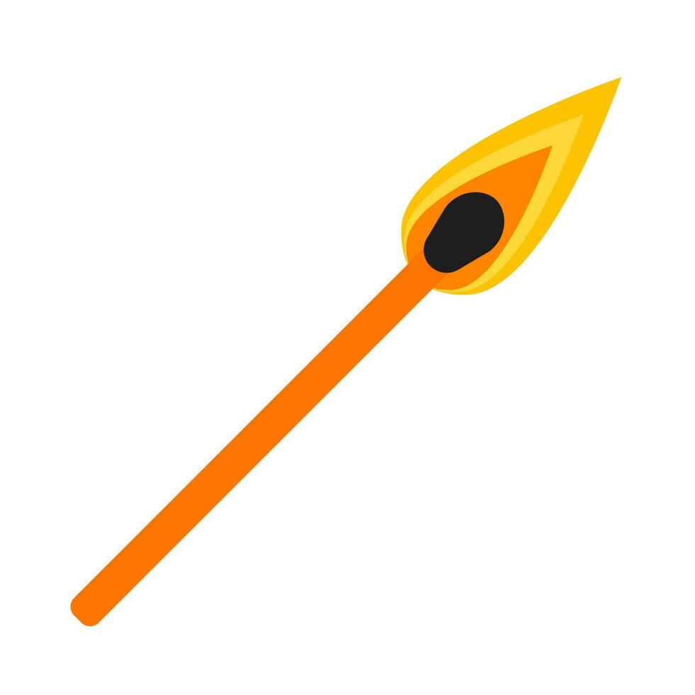 3D illustration of matchstick icon. vector