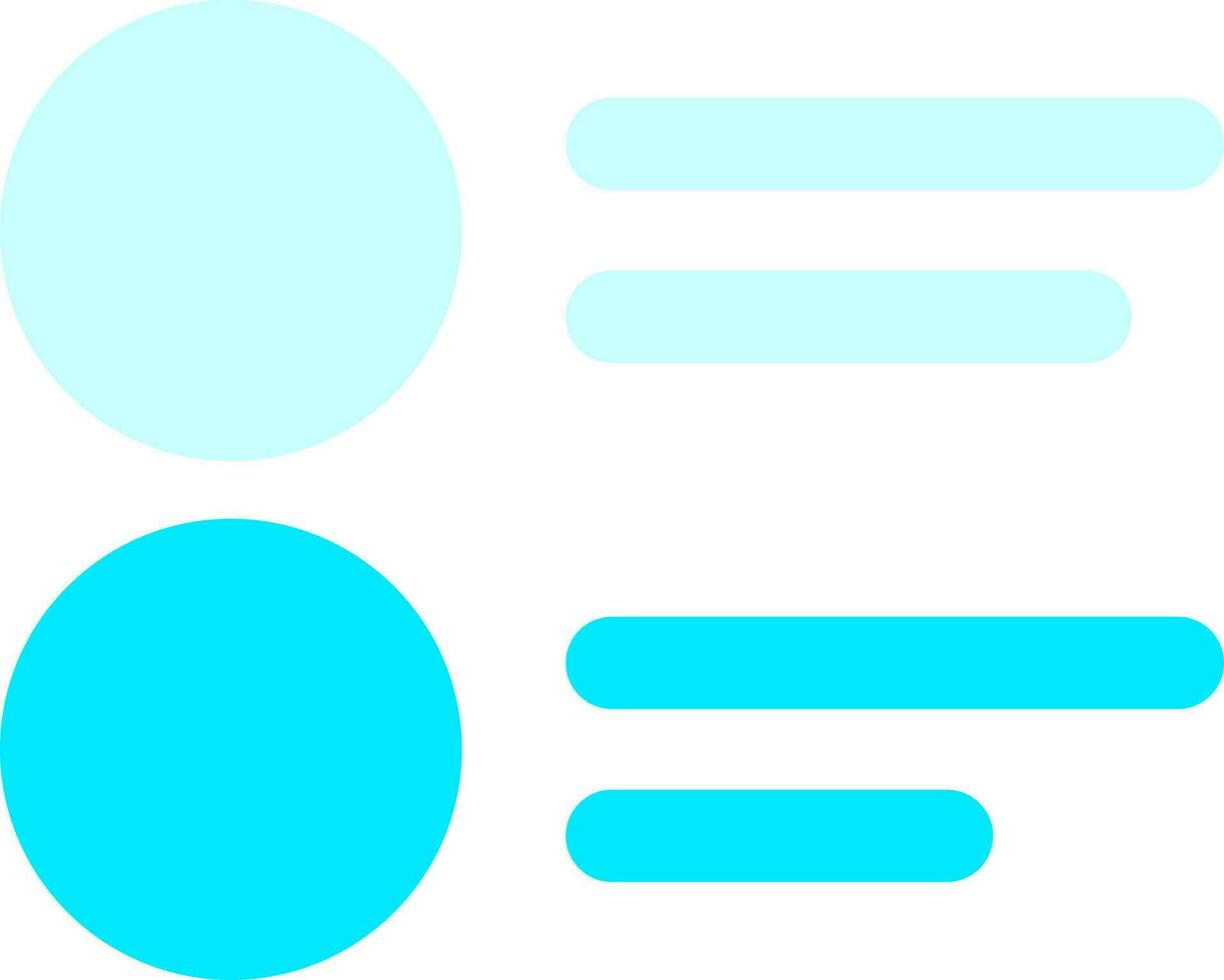 Bullet List icon in blue and white color. vector