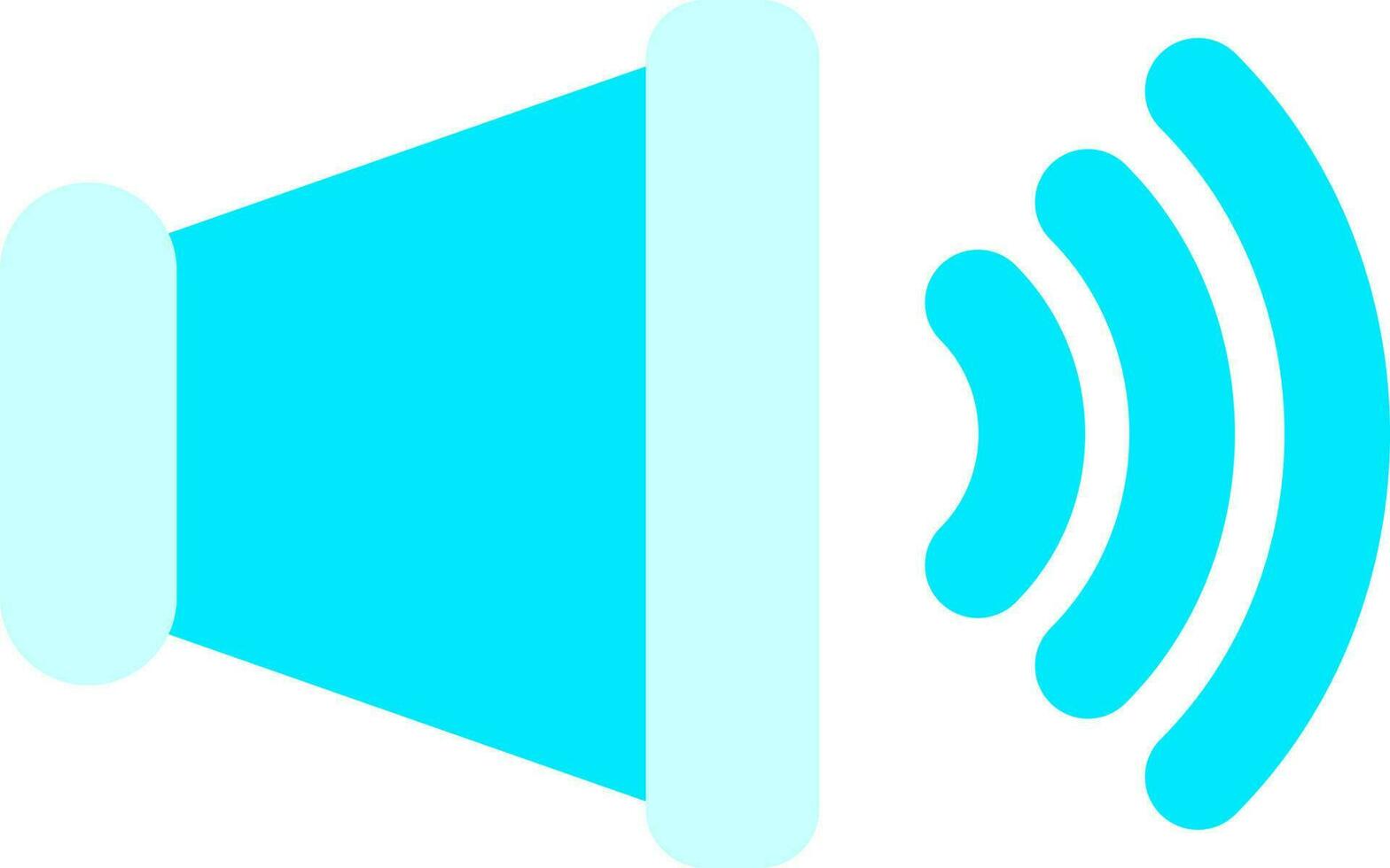 Vector illustration of Speaker icon in blue color.