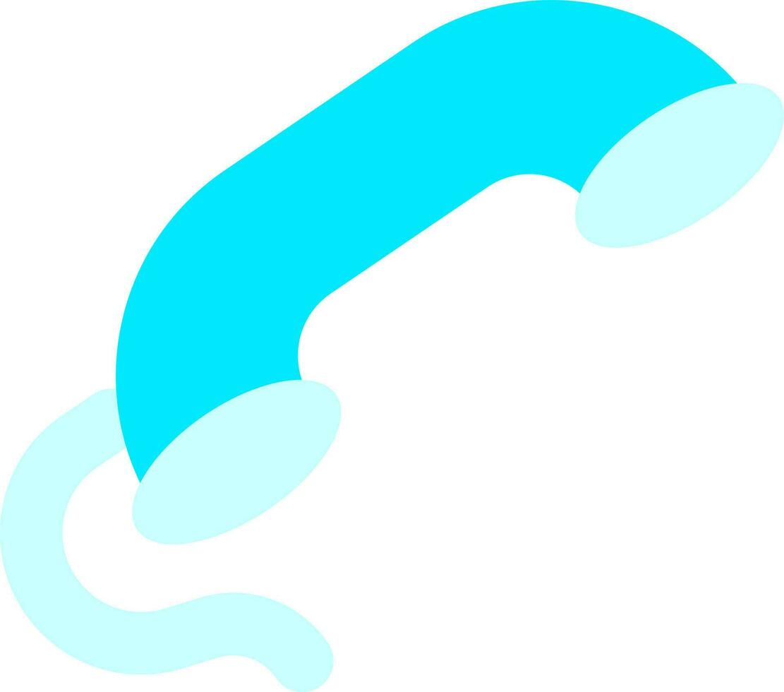 teléfono receptor icono en azul color. vector