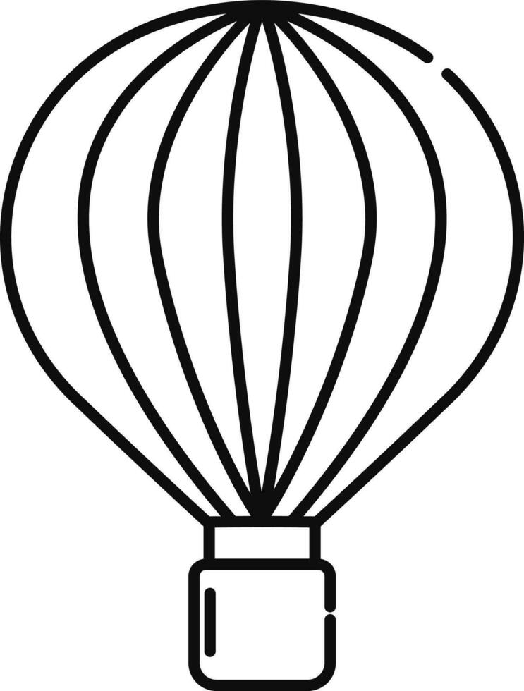 Vector illustration of hot air balloon icon.