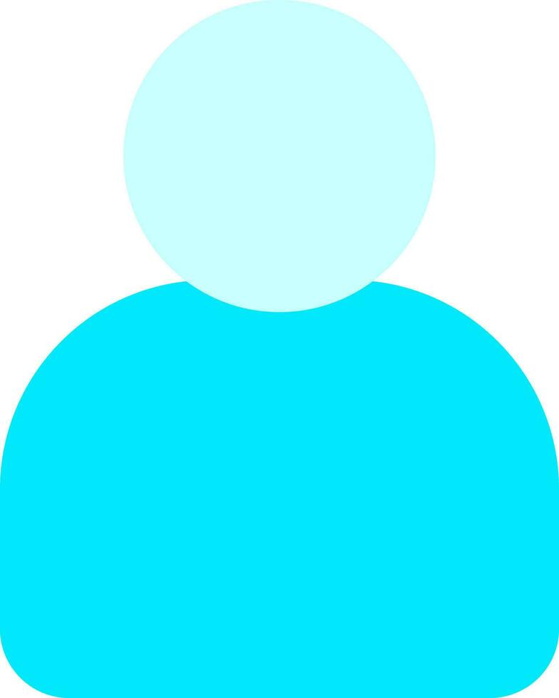 Illustration of User icon in blue color. vector